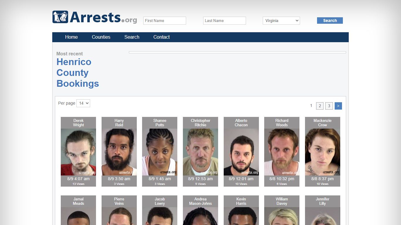 Henrico County Arrests and Inmate Search